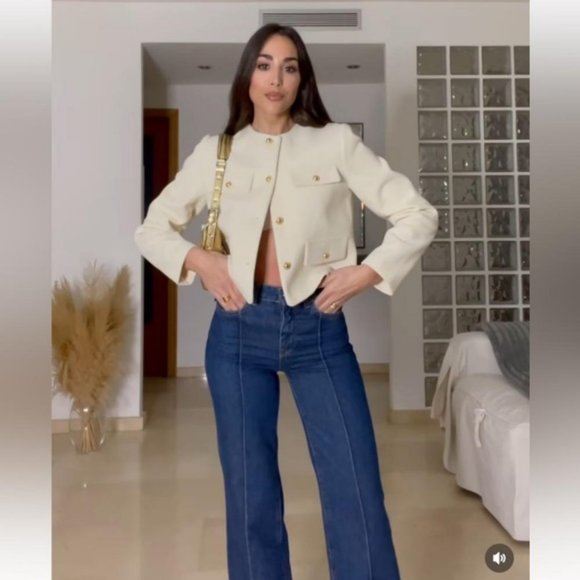 ZARA CROPPED FLAP JACKET